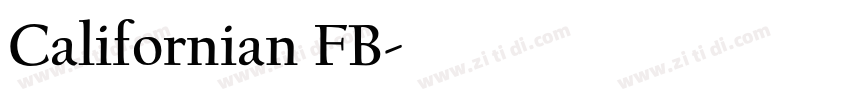Californian FB字体转换